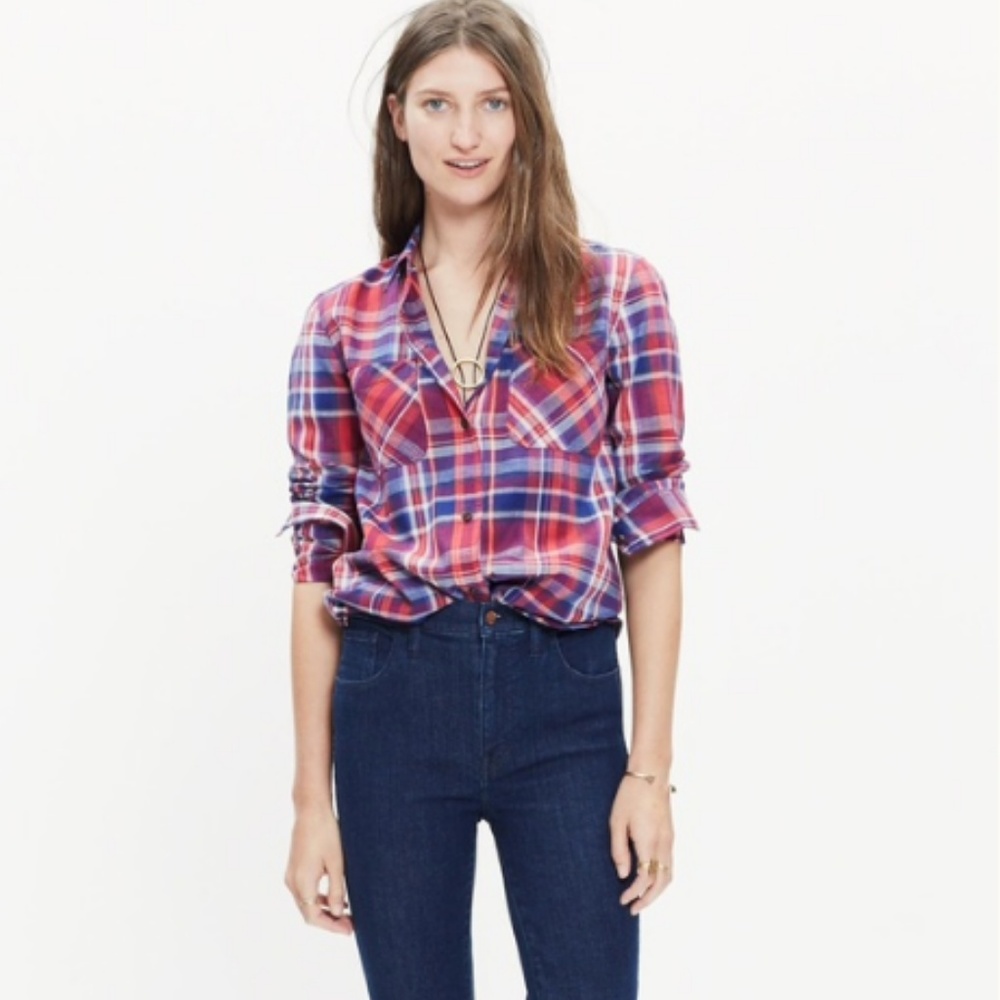 Madewell | Ex-Boyfriend Shirt Kentwood Plaid XS